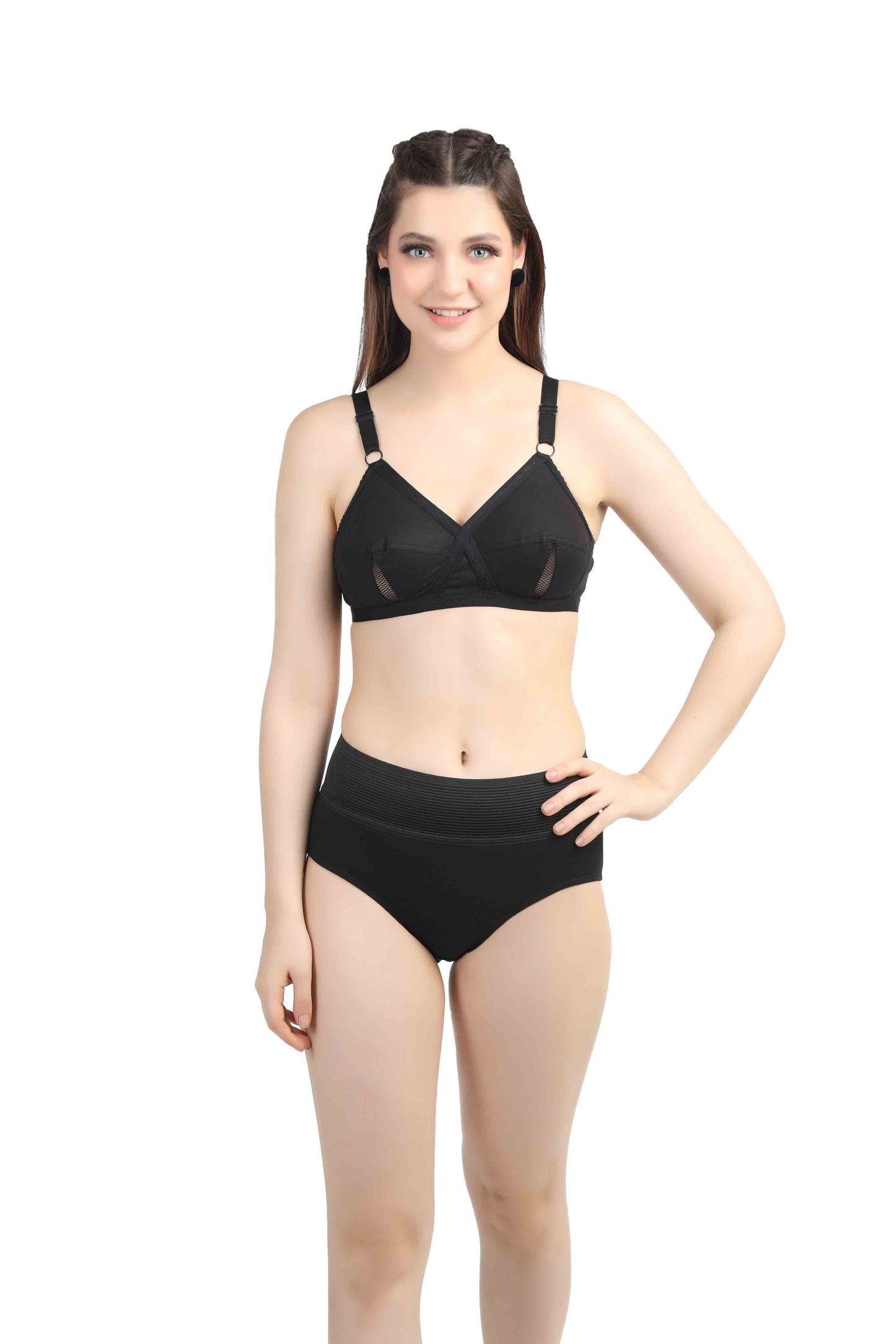 Non-Padded Full Coverage Bra & Tummy Tucker Panty