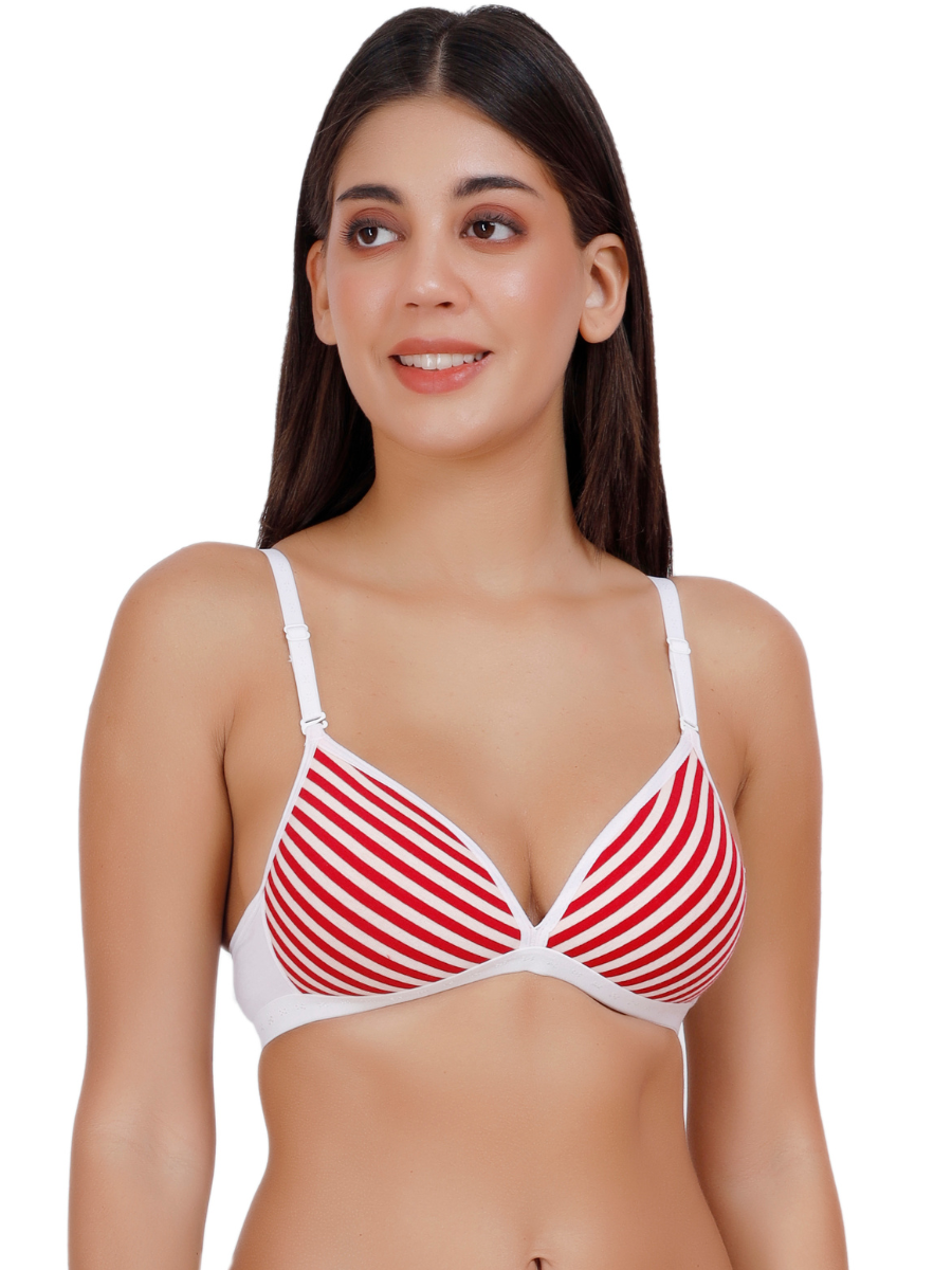 Patterned Medium Coverage Padded Bra