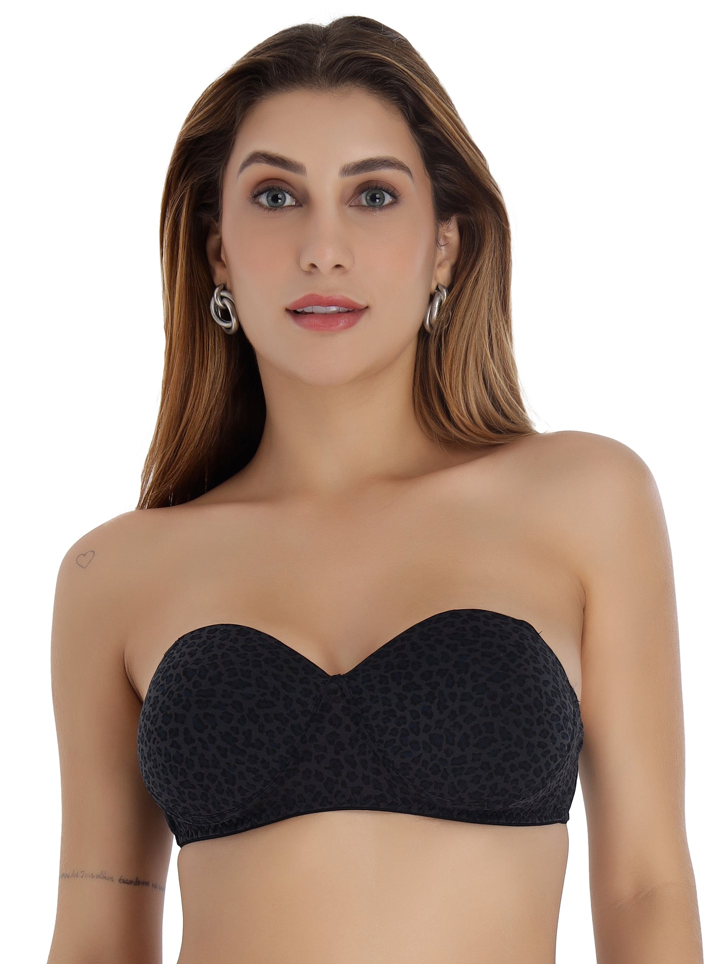 Padded Strapless Full Coverage Fancy Bra
