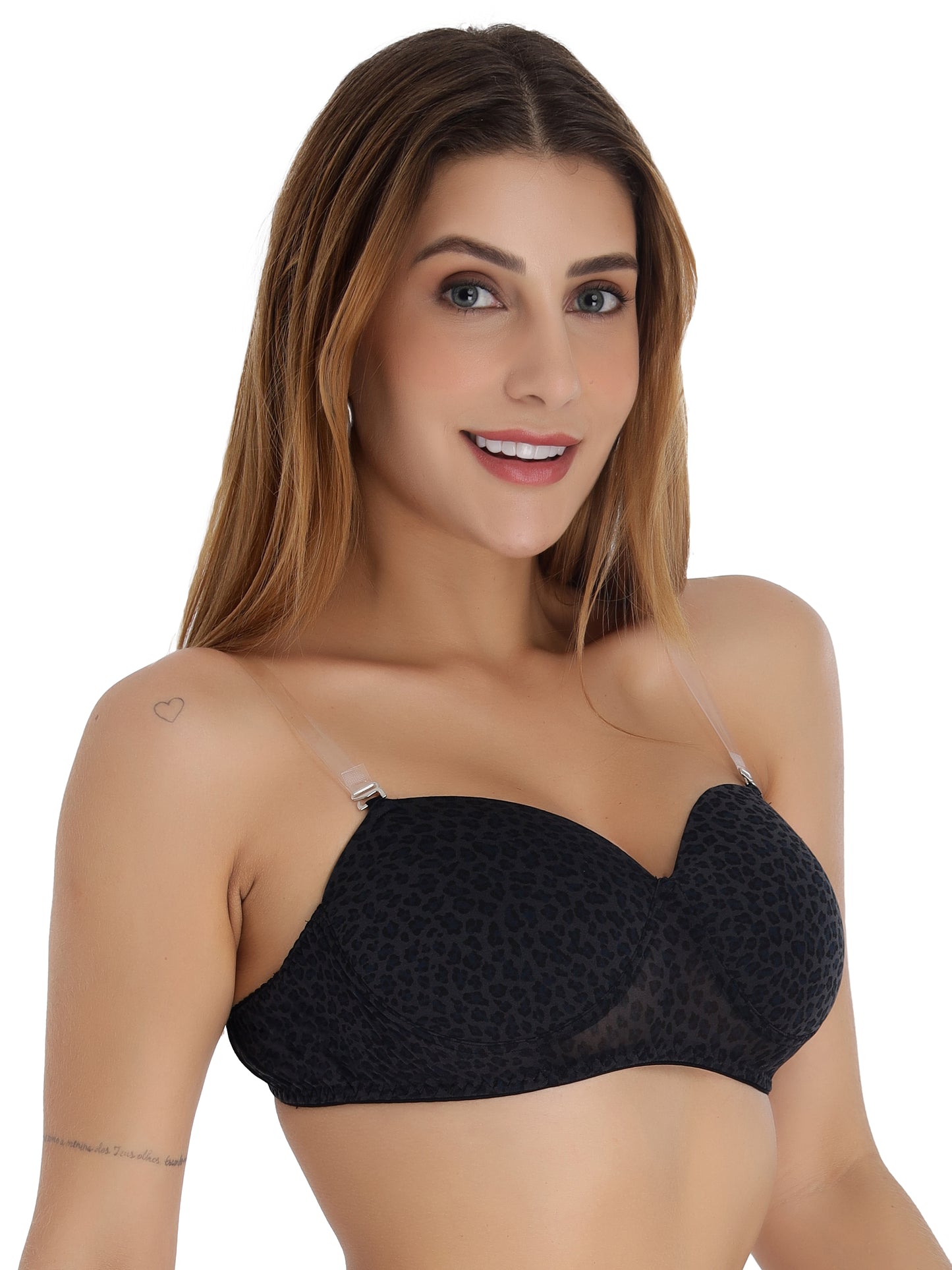 Padded Strapless Full Coverage Fancy Bra