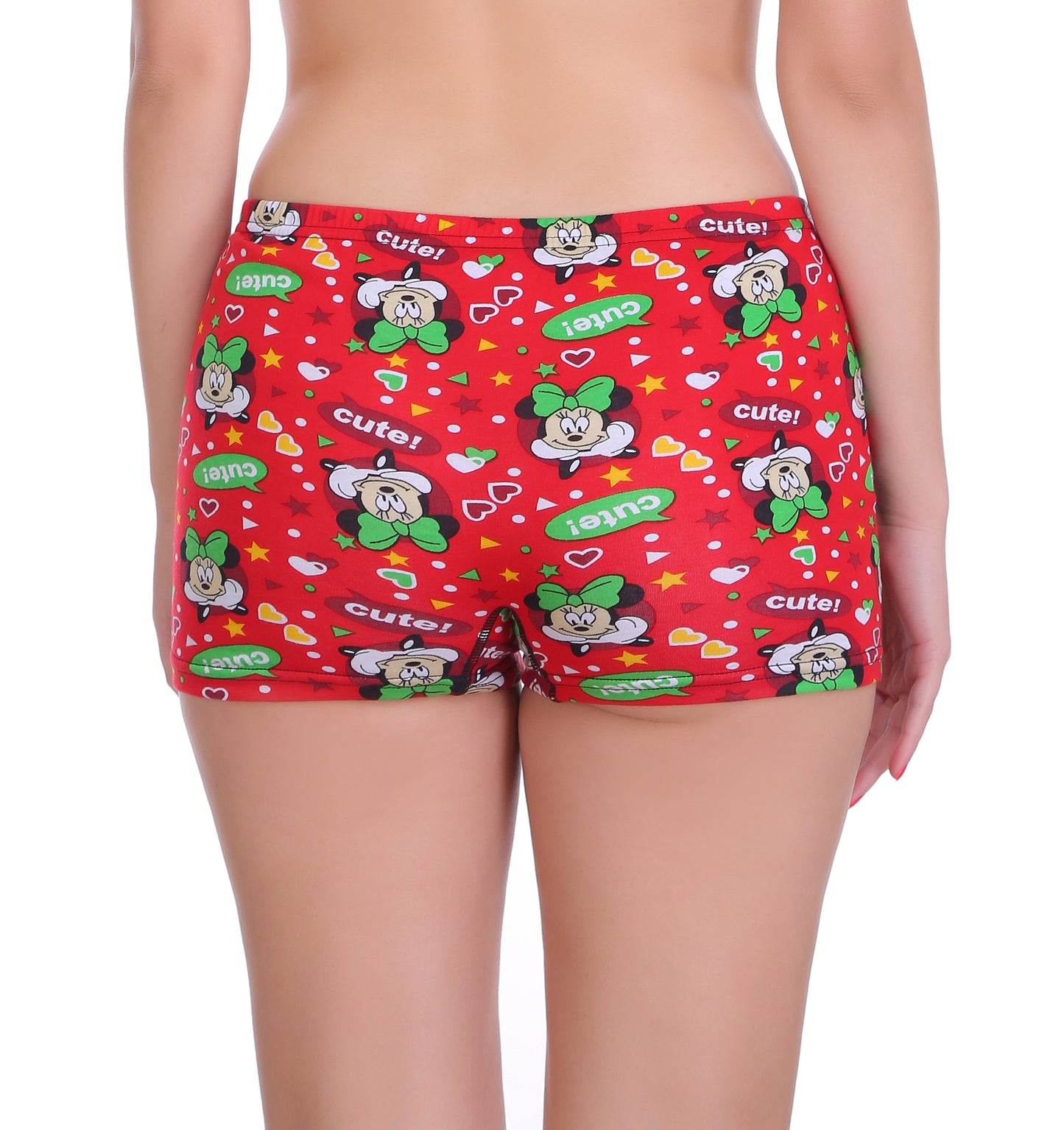 Mid Waist Printed Boy Short Panty