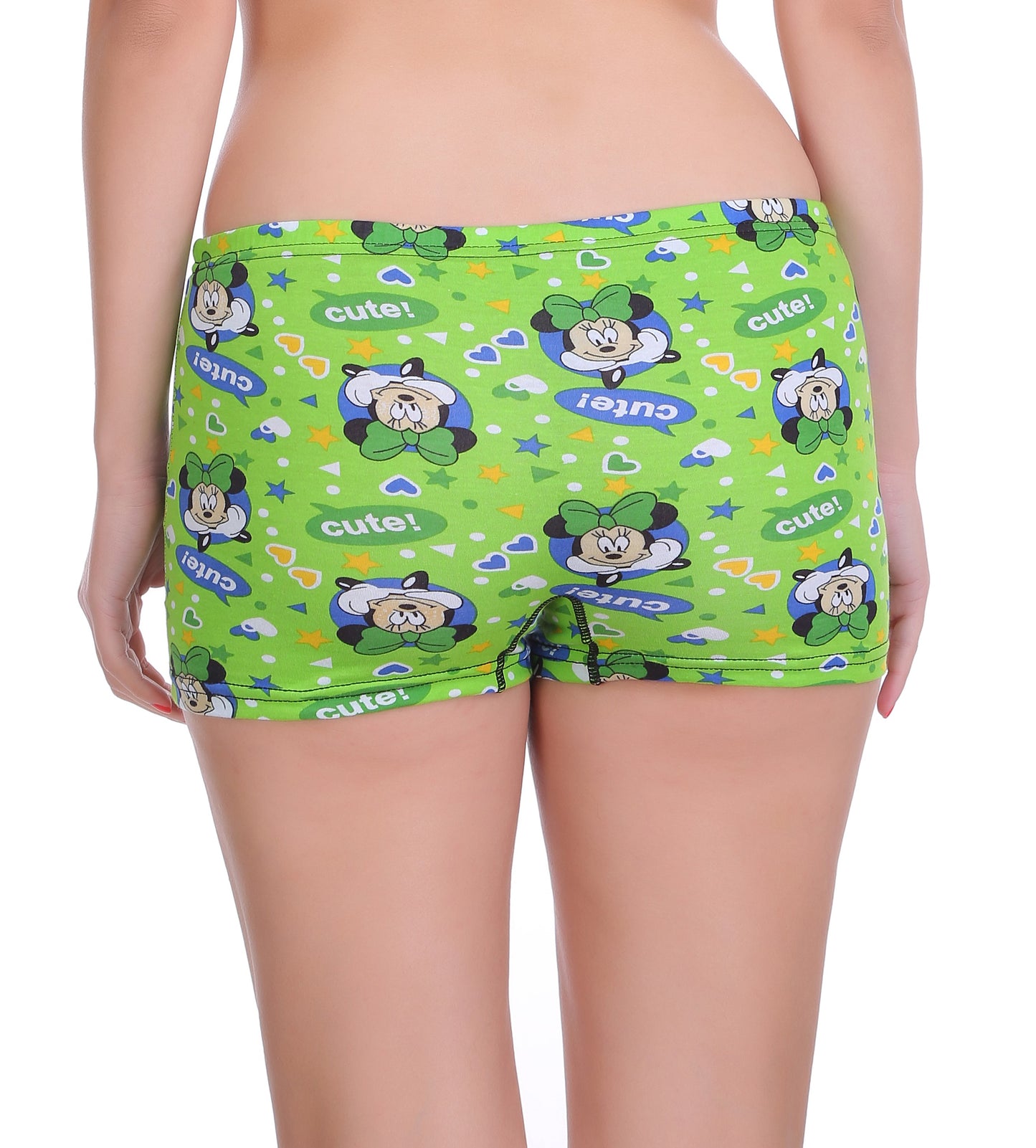 Mid Waist Printed Boy Short Panty