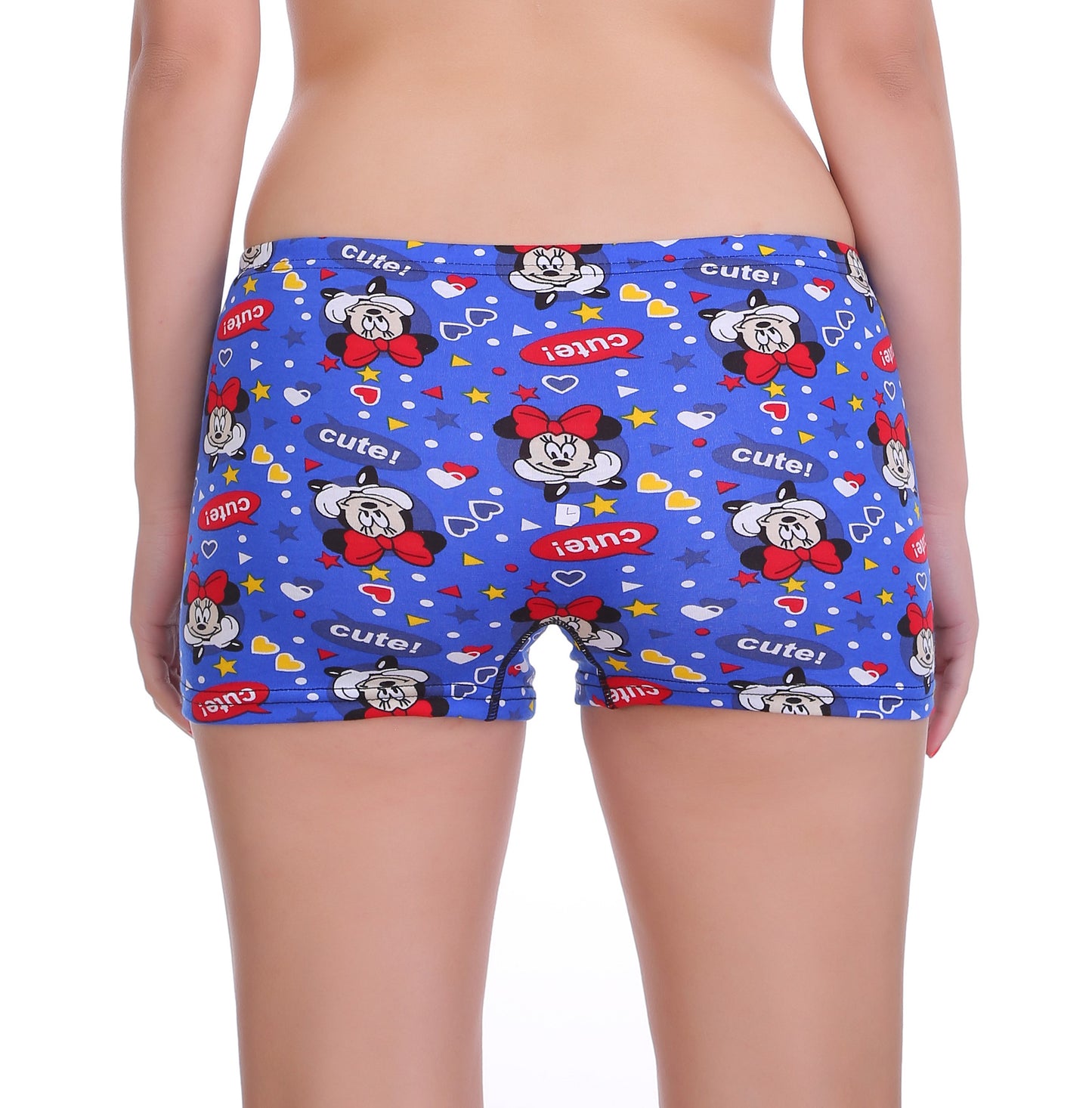 Mid Waist Printed Boy Short Panty