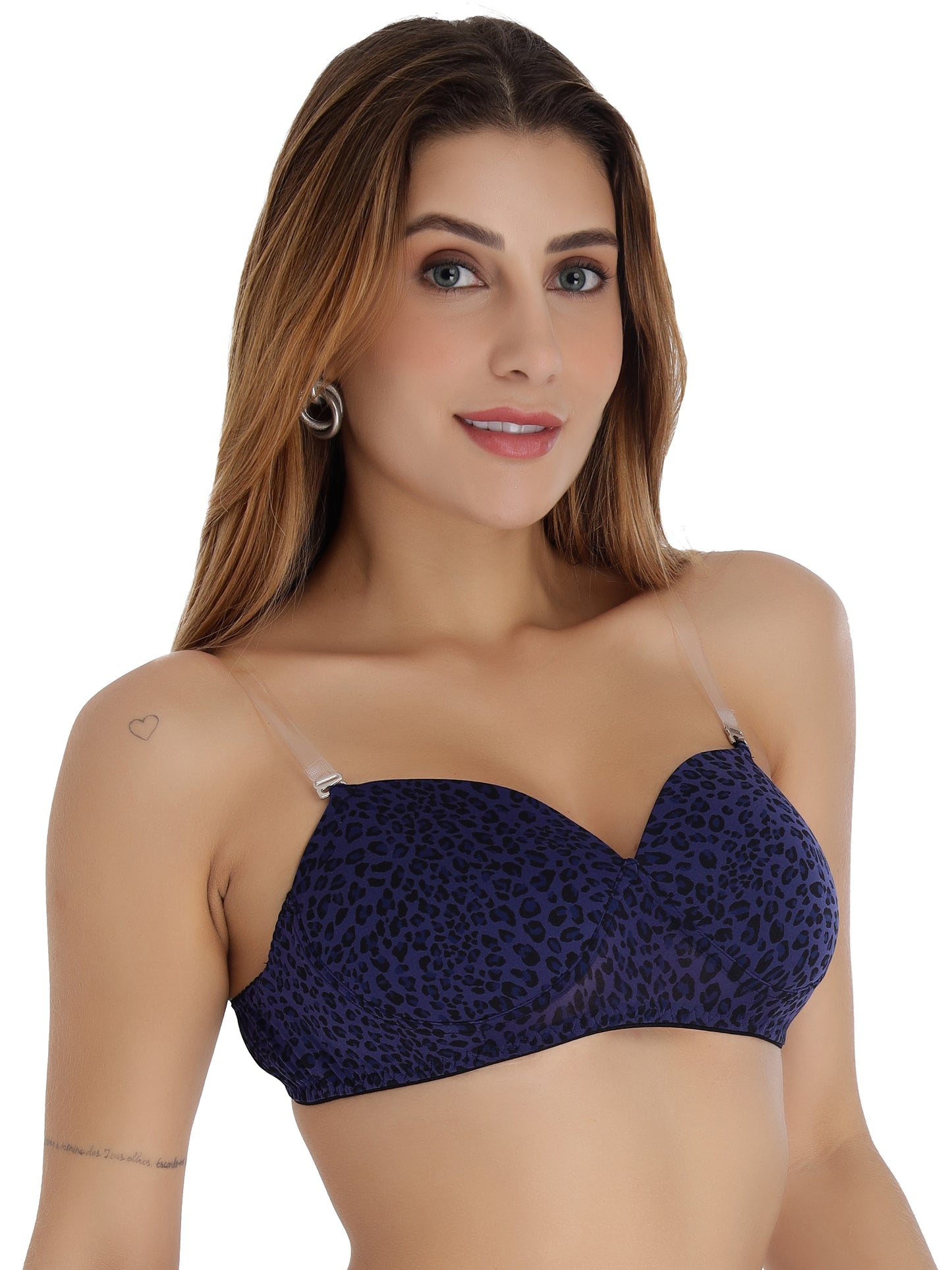 Padded Strapless Full Coverage Fancy Bra