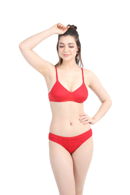 Padded Bra & Laced Panty Set