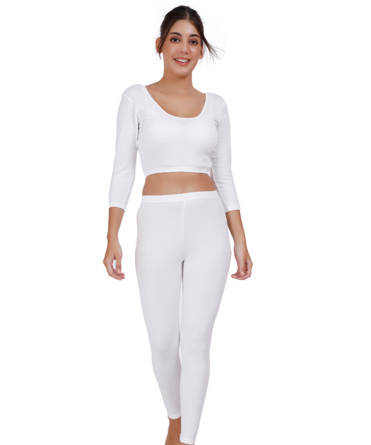 Rib Thermal Crop Top & Legging Set
