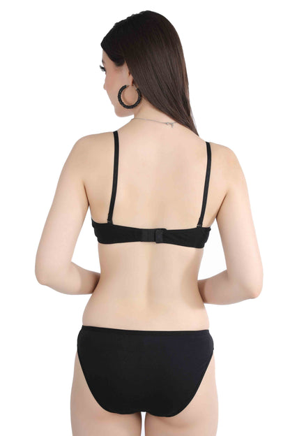 Padded Bra & Laced Panty Set