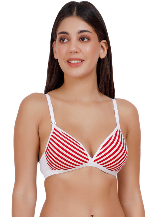 Patterned Medium Coverage Padded Bra