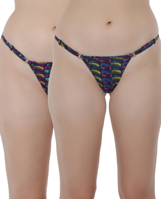 Printed Thong Panty Pack of 2