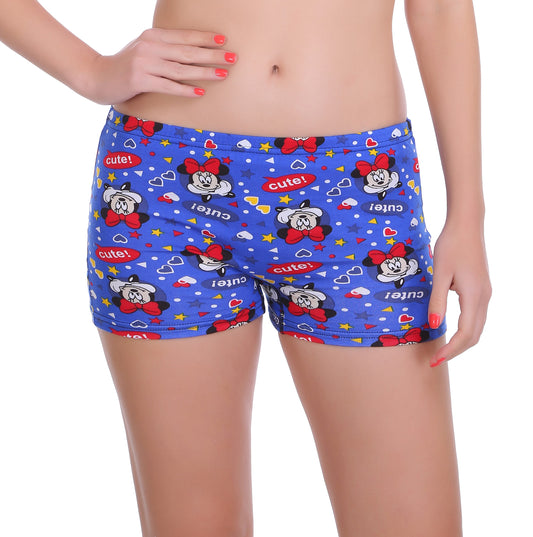 Mid Waist Printed Boy Short Panty