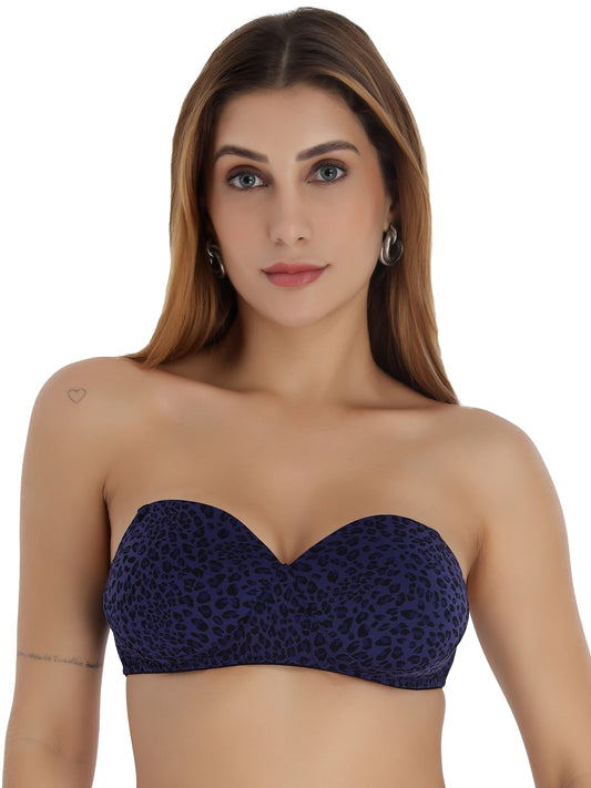 Padded Strapless Full Coverage Fancy Bra