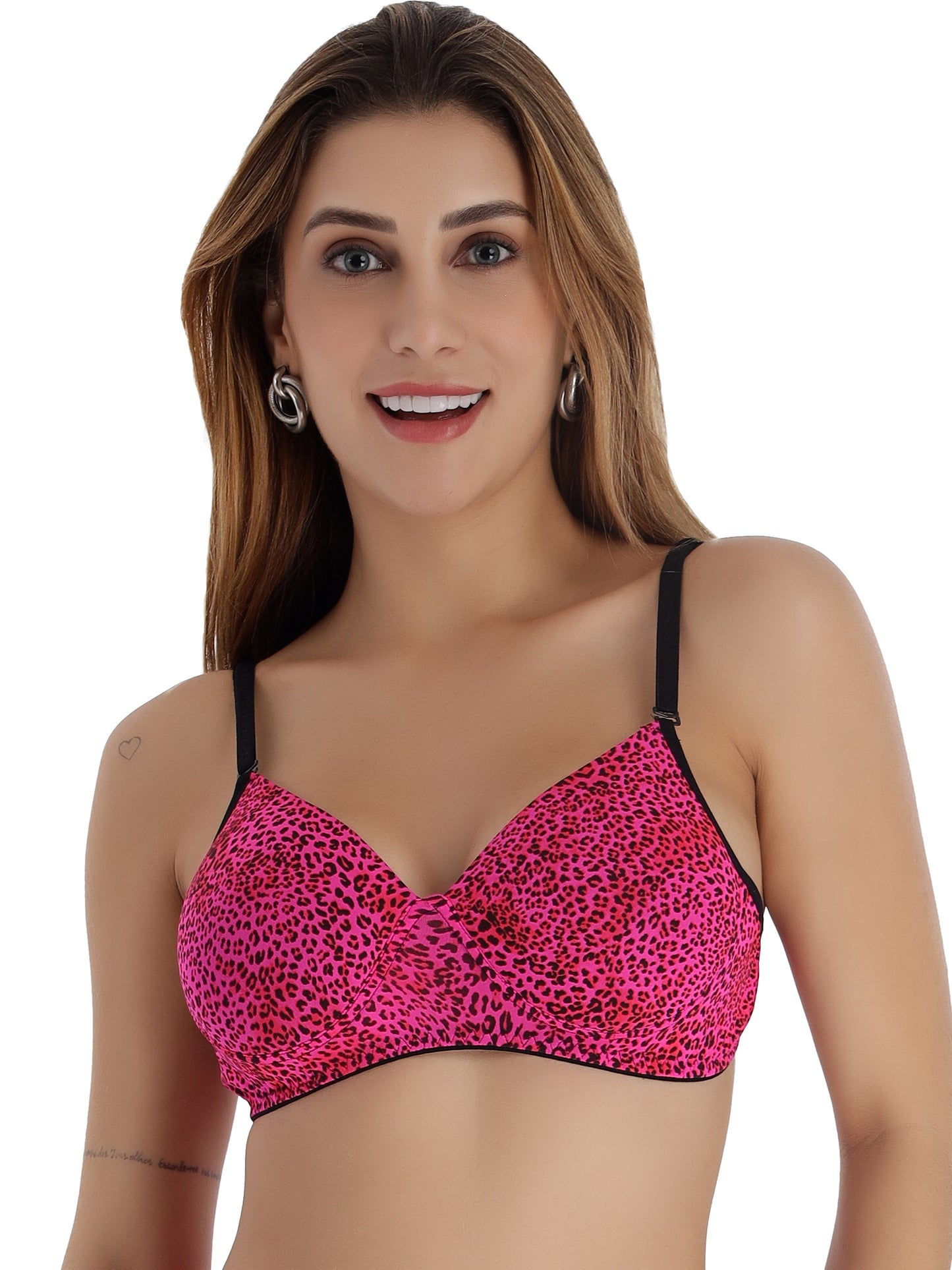 Padded Non-Wired Full Coverage Fancy Bra