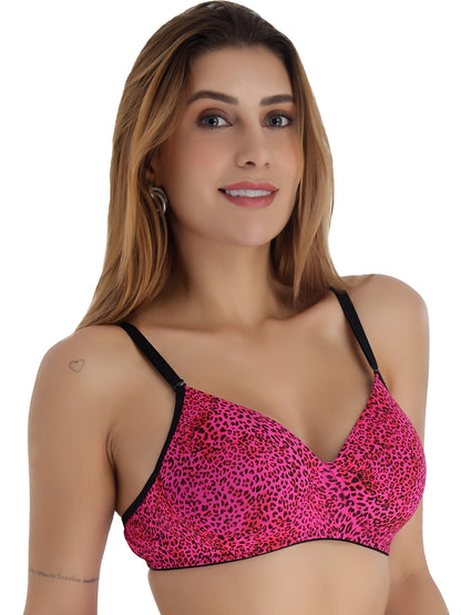 Padded Non-Wired Full Coverage Fancy Bra