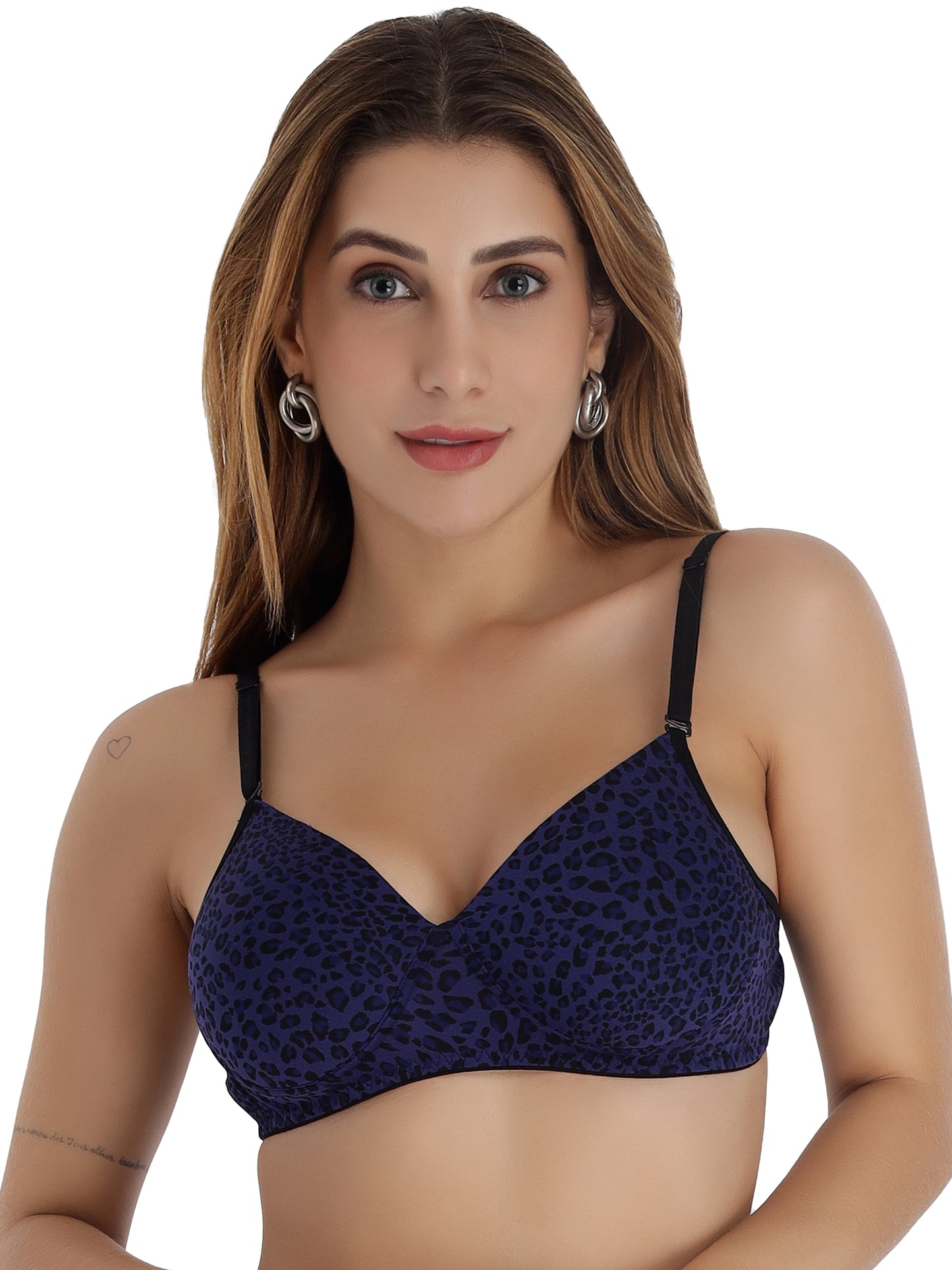 Padded Non-Wired Full Coverage Fancy Bra