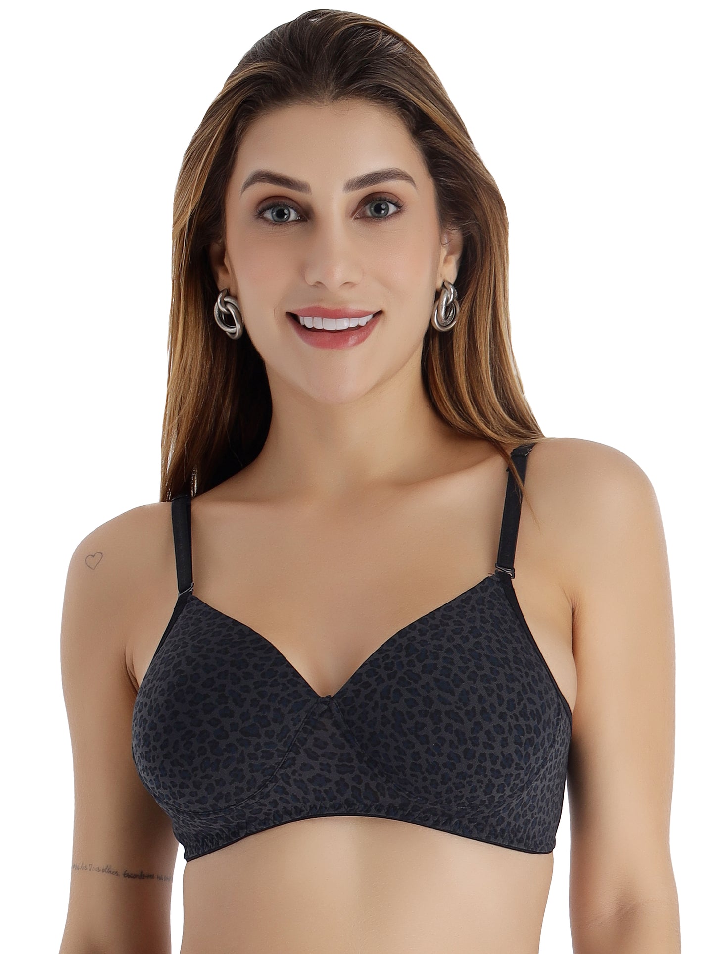 Padded Non-Wired Full Coverage Fancy Bra