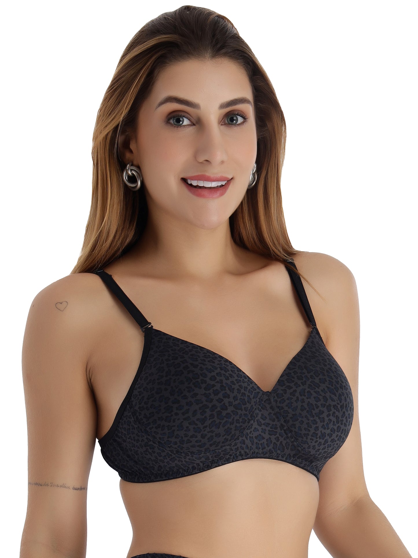 Padded Non-Wired Full Coverage Fancy Bra
