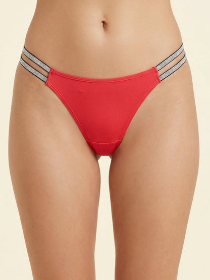 Dual Strap Nylon Thong Panty