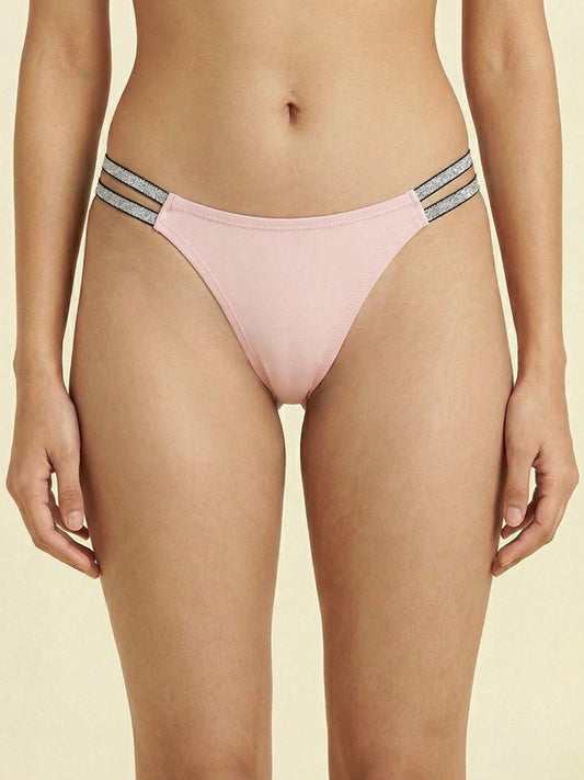 Dual Strap Nylon Thong Panty