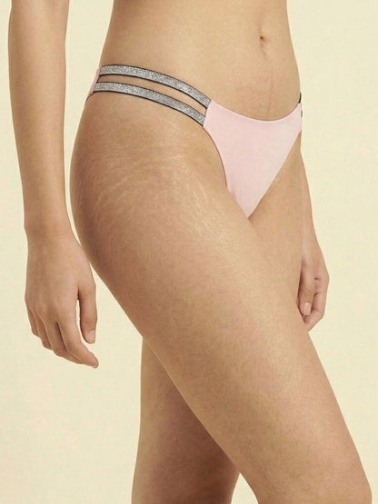 Dual Strap Nylon Thong Panty
