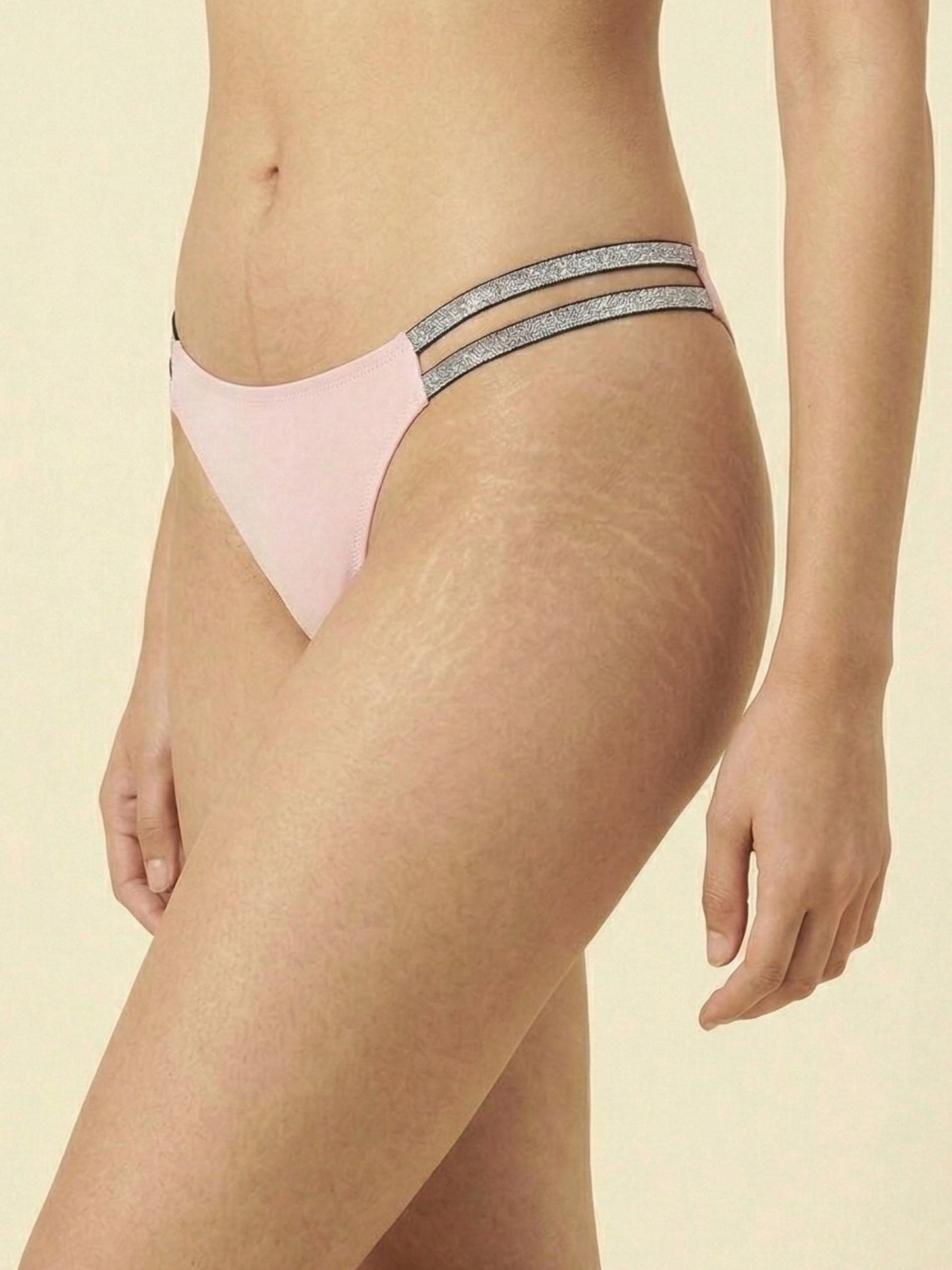 Dual Strap Nylon Thong Panty