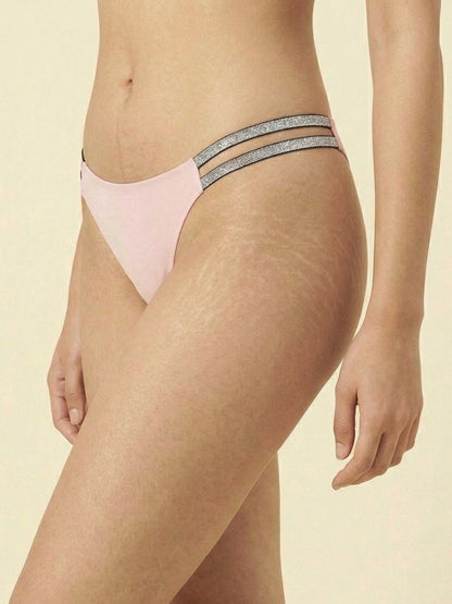 Dual Strap Nylon Thong Panty