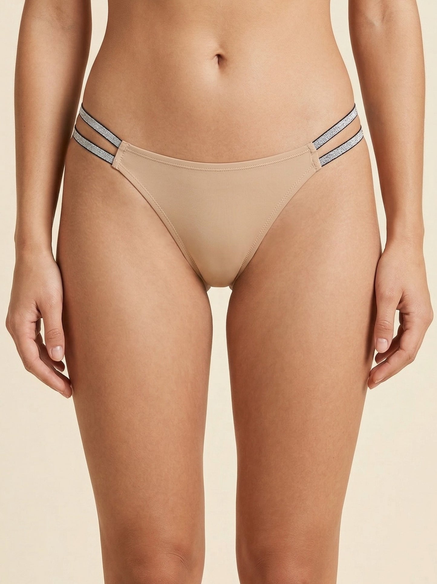 Dual Strap Nylon Thong Panty