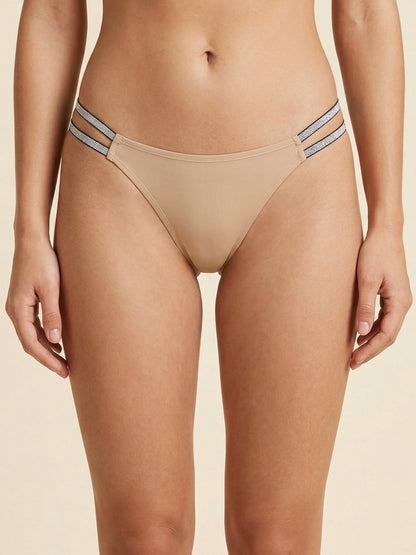 Dual Strap Nylon Thong Panty