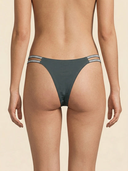 Dual Strap Nylon Thong Panty