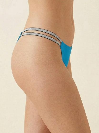 Dual Strap Nylon Thong Panty