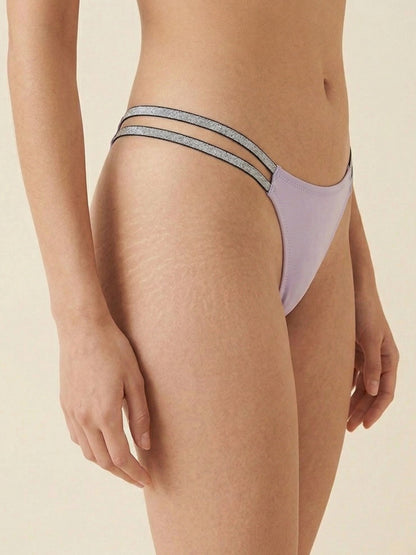 Dual Strap Nylon Thong Panty