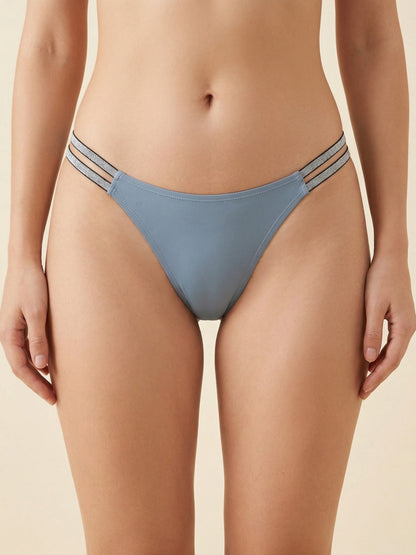Dual Strap Nylon Thong Panty