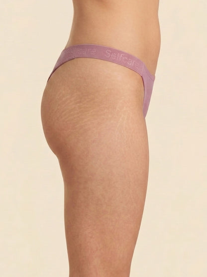 Elastic Microwaffle Textured Nylon Thong