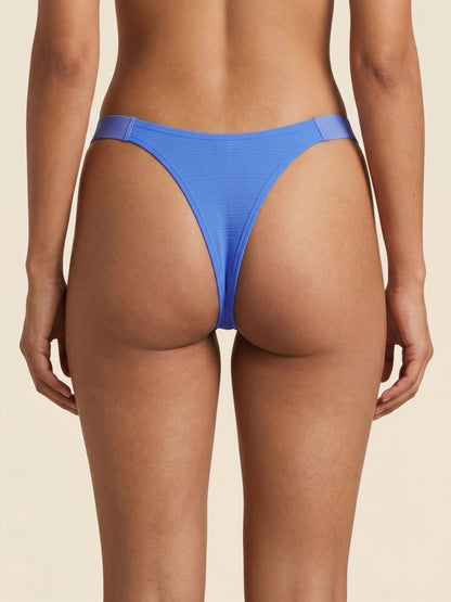 Elastic Microwaffle Textured Nylon Thong