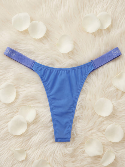Elastic Microwaffle Textured Nylon Thong