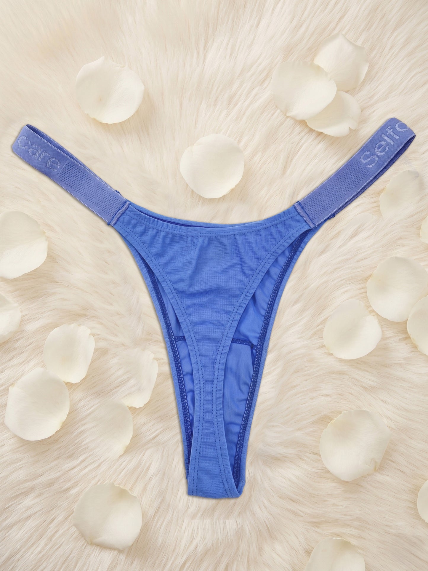 Elastic Microwaffle Textured Nylon Thong