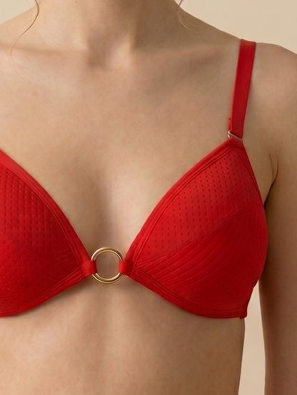 Luxury Mesh Padded Bra with Metallic Touch