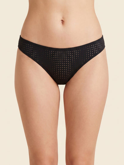 Mesh Fabric Bikini Panty