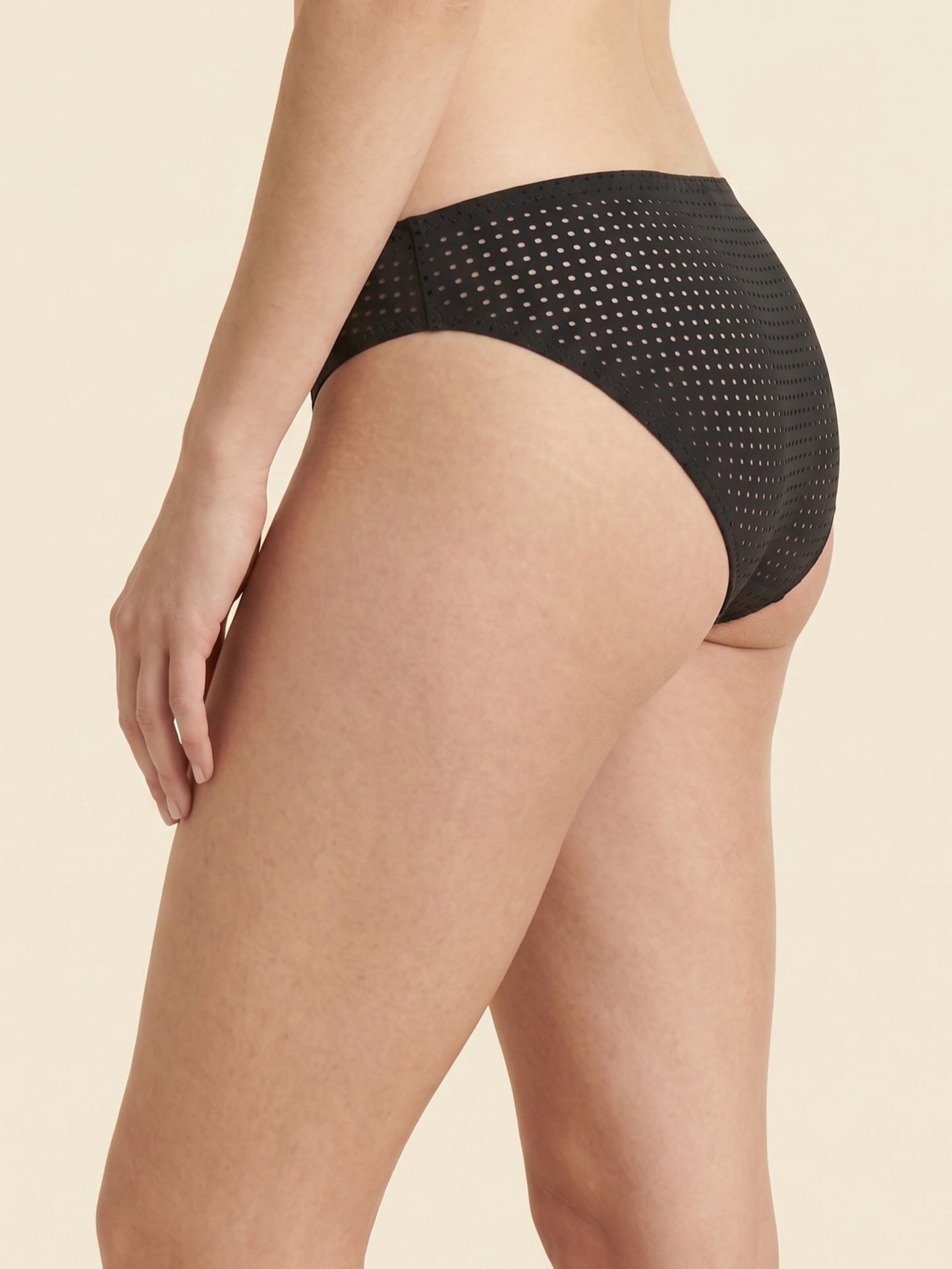 Mesh Fabric Bikini Panty
