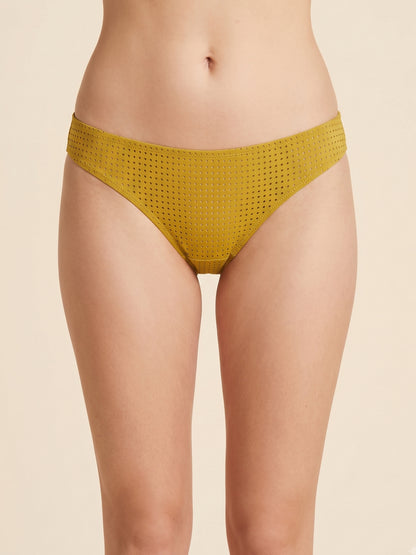 Mesh Fabric Bikini Panty