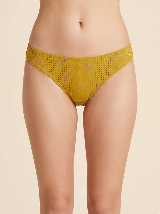 Mesh Fabric Bikini Panty