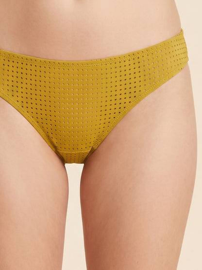 Mesh Fabric Bikini Panty